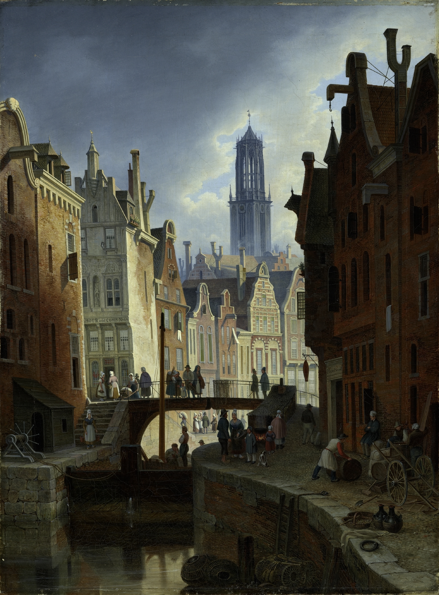 Gracht in Utrecht, Hubert Sattler, 1839, Inv.-Nr. 58-30