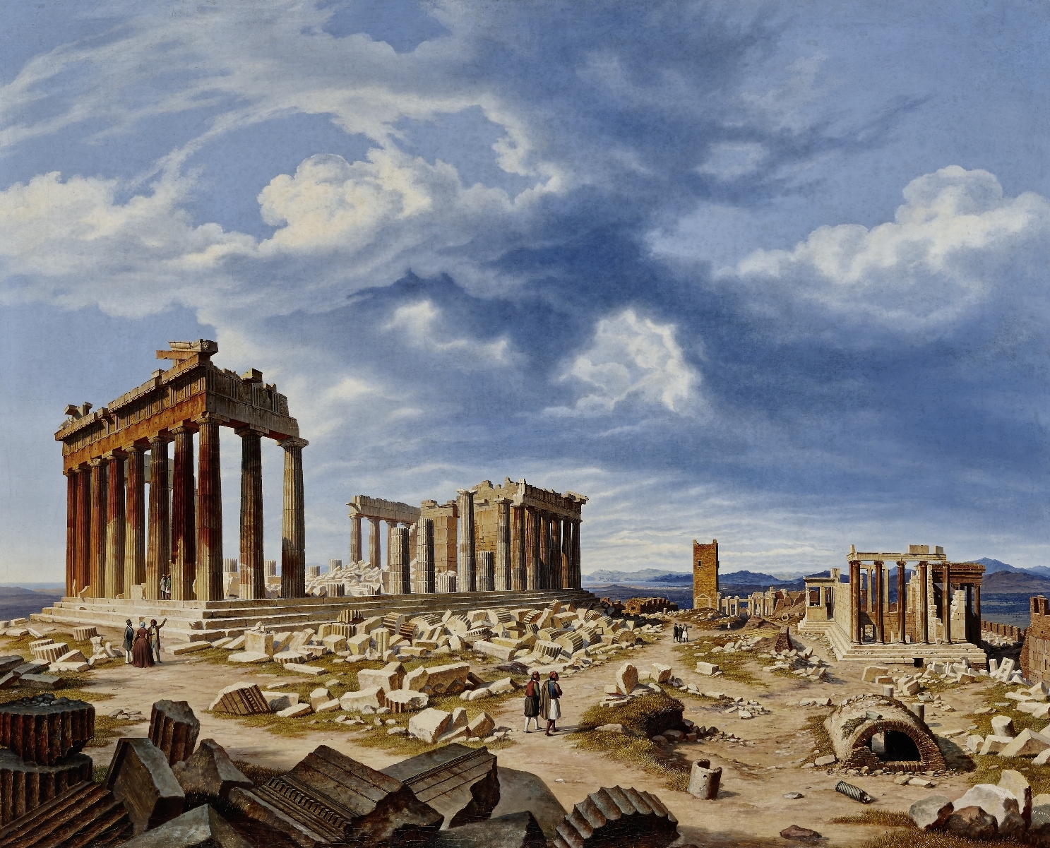 Die Ruinen des Parthenon auf der Akropolis in Athen, 1855, Öl auf Leinwand, Inv.-Nr. 9048-49