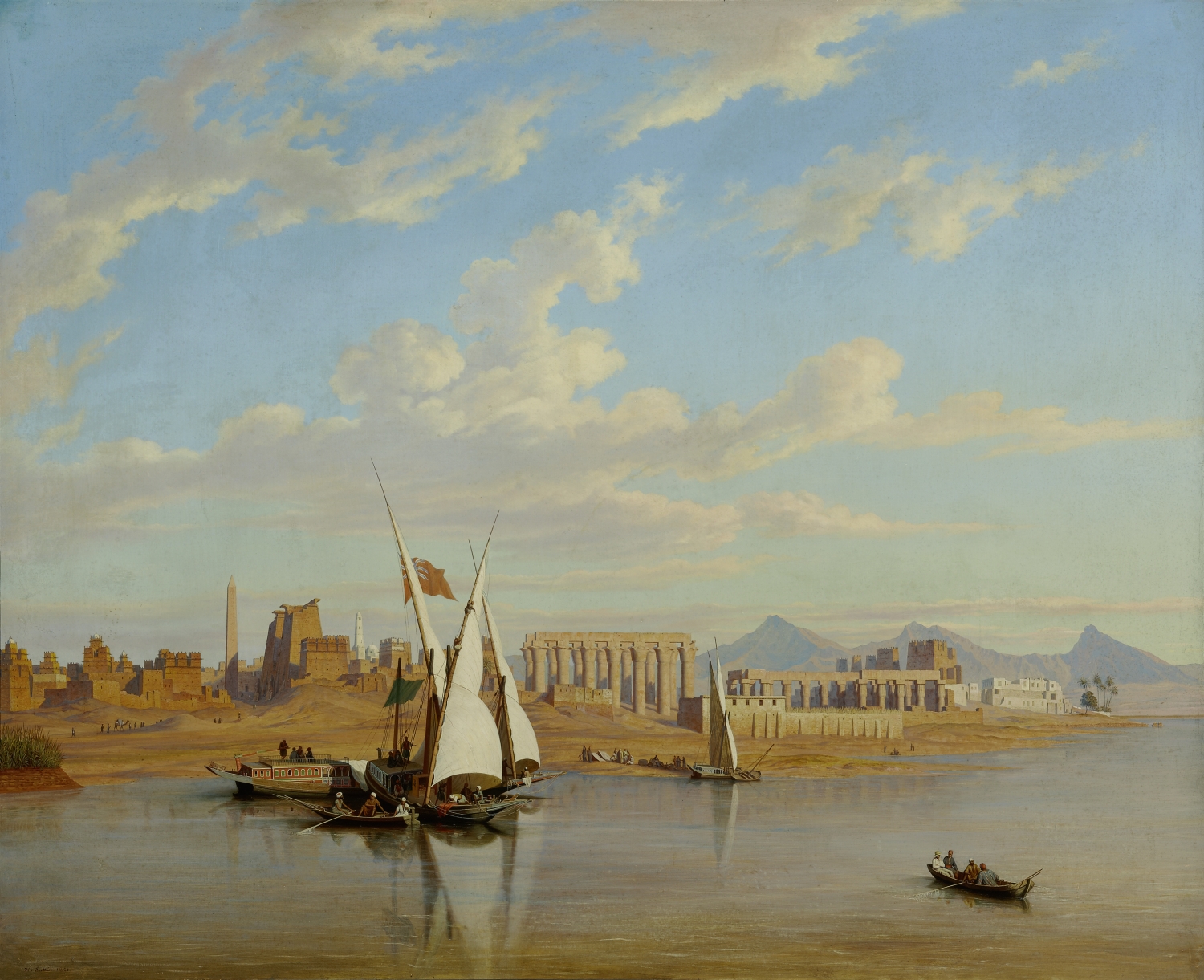 Die Ruinen von Luxor in Theben (Ägypten), 1851, Öl auf Leinwand, Inv.-Nr. 7141-49