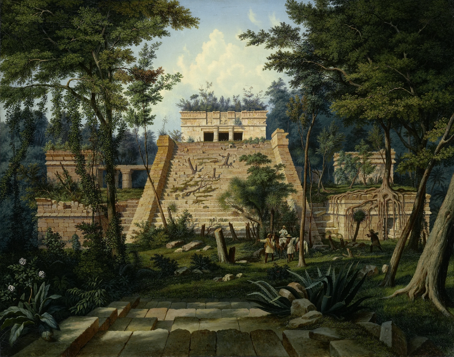 Der Tempel von Tulum in Yukatan in Zentralamerika, 1856, Öl auf Leinwand, Inv.-Nr. 5654-49