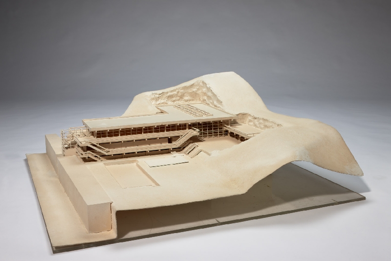 Modell für den Bau der Felsentherme in Bad Gastein, Gerhard Garstenauer, 1966, Holz, Kunststoff, Inv.-Nr. 12631-2010
