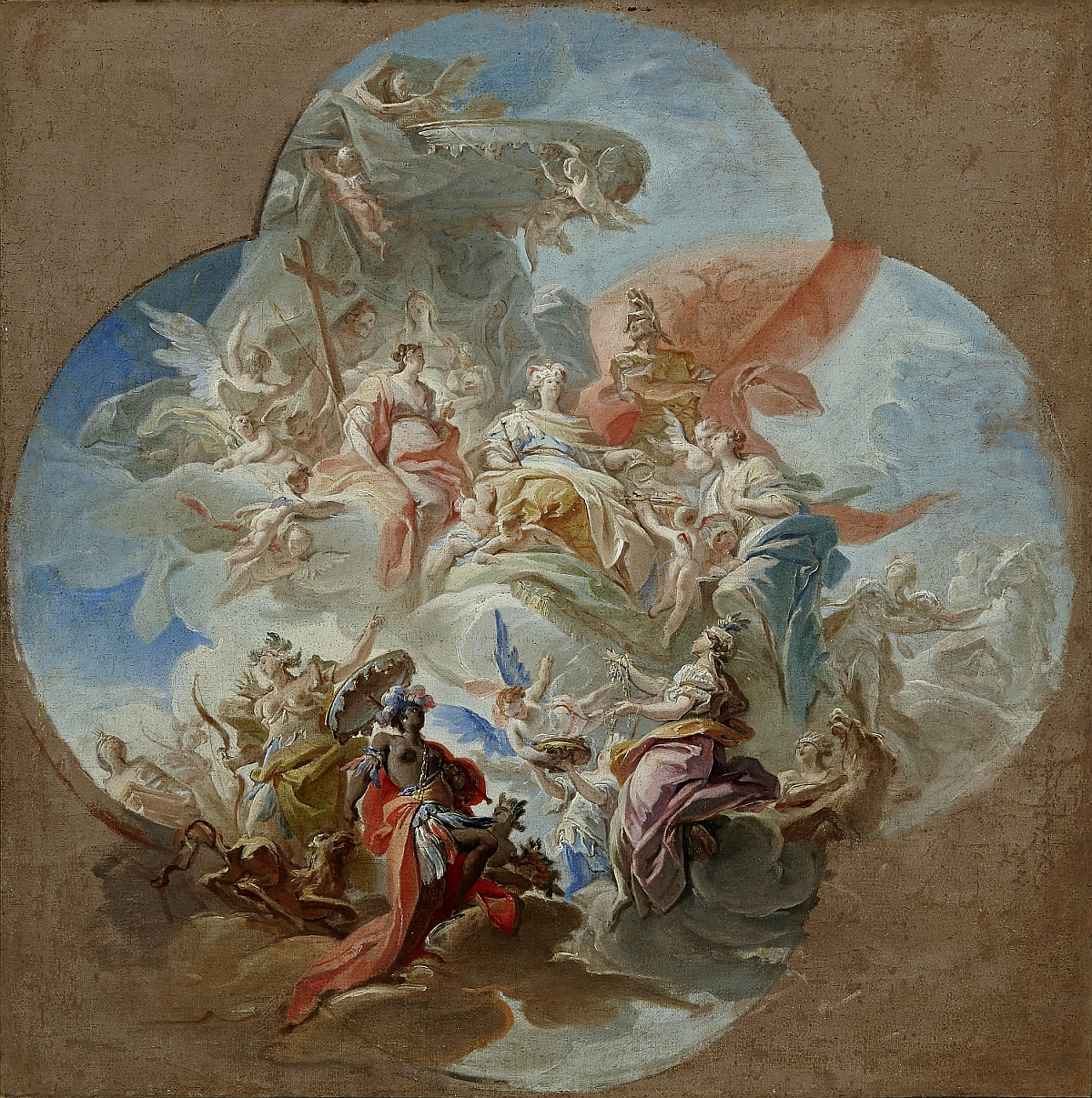 Austria Receives Homage from the Land of Upper Austria, Carlo Innocenzo Carlone, oil on canvas, inv. no. RO 0374; modello for a ceiling fresco (1717) in the Linz Landhaus (destroyed)
